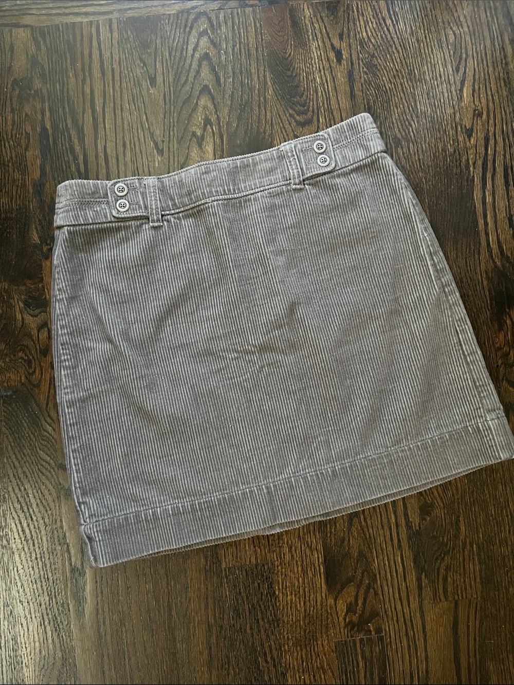 Loft Corduroy Mini Skirt in med grey size 4P